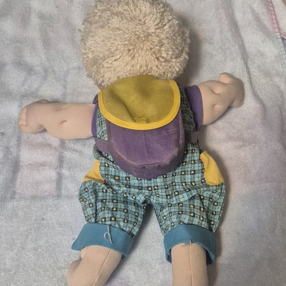 Vintage Cabbage Patch Kids Doll 1980s 1990s Plush Body Yarn Hair Backpack CPK - Picture 5 of 7